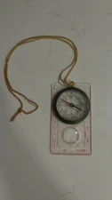 Vintage Baseplate Compass Hiking / Mapping With Lanyard 
