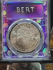 1881-S MORGAN DOLLAR PCGS MS64 RARE PURPLE CORE TRADERBEA BERT LABEL