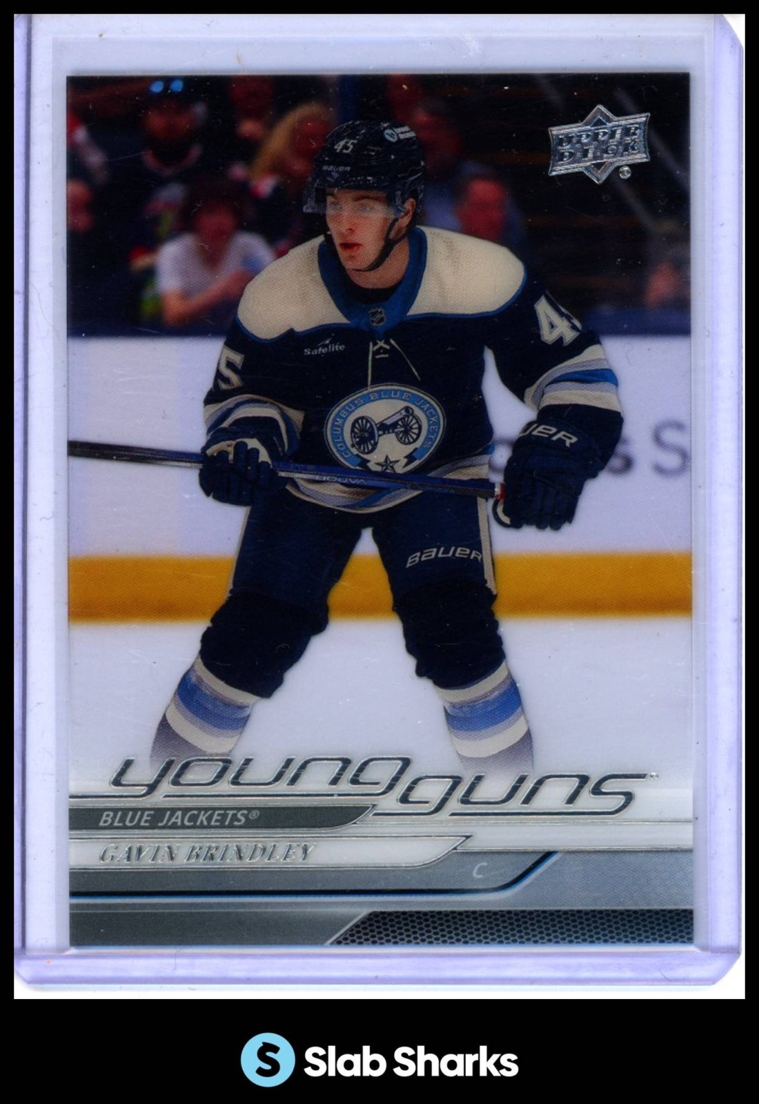 2024 UPPER DECK #207 GAVIN BRINDLEY CLEAR CUT YOUNG GUNS RC ROOKIE