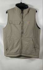 Carhartt Men's Super Dux Rain Defender Sherpa-Lined Relaxed Fit Vest Tan Sz M
