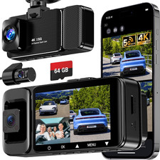 WECOOL 3 Channel Dash Cam Front and Rear Inside, 4K Ultra HD  470  Wide-Angle F