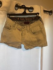 Rock Revival Shorts Womens 26 Short White Julieya Denim Distressed Ladies