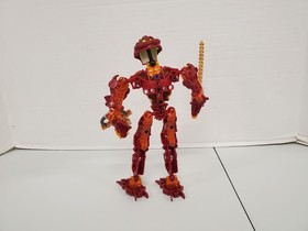 Lego 8727 Bionicle  Toa Inika Toa Jaller  Figure with 4 Zamor Ball SWORD WORKS