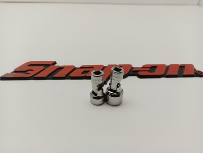 NEW Snap-on 1/4'' Drive Swivel Socket Lot   12mm & 14mm 6-Point USA TMUSM12A 