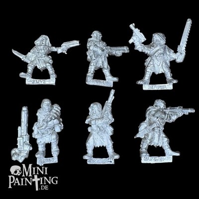 Warhammer Necromunda 6x Cawdor Gang Ganger Juve Boss Citadel Metal Rare OOP 40k