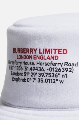 Burberry Women's White Horseferry Logo Jersey Bucket Hat Size XS