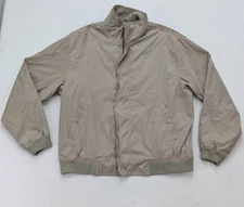 Towne by London Fog Men's Jacket Size XLT Beige Long Sleeve Full Zip Fall Spring