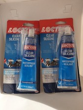 2 pcs. Clear Silicone, Waterproof Sealant, Loctite 2.7 oz Tube . New