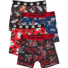 Star Wars Boys Boxer Brief Underwear, 4-Pack, Size Sm 6-7 NWT Darth Vader Yoda