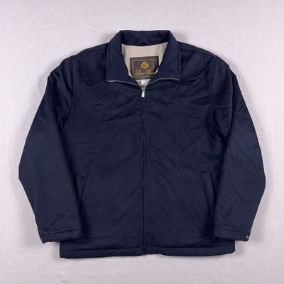 Loro Piana Jacket Mens Large Storm System Cashmere Navy Blue Made in Italy