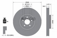 2X Pagid Bremsscheibe 55893NHC FüR VW Touareg CR7 RC8 Tfsi 4Motion Ehybrid TDI