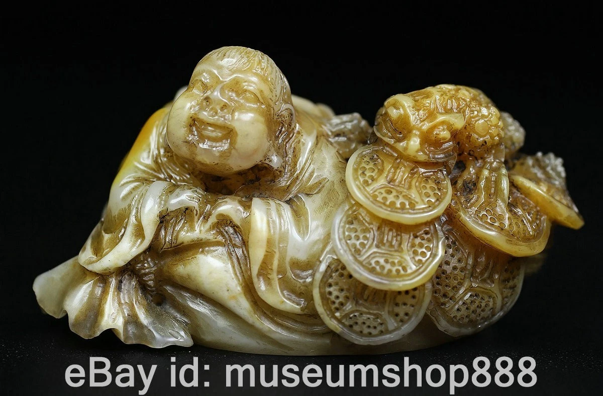 中国古董佛像和寿山石主雕像| eBay