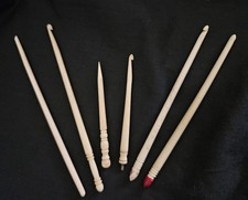 6 Piece Vintage Antique Carved Bone Crochet Hooks Awls