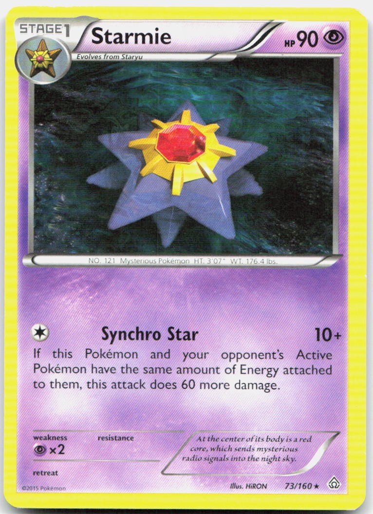 Starmie 73/160 Rare Primal Clash Pokemon Lightly Played