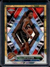 2023-24 Topps Chrome Sapphire Collin Sexton Refractor Gold #/50 Jazz