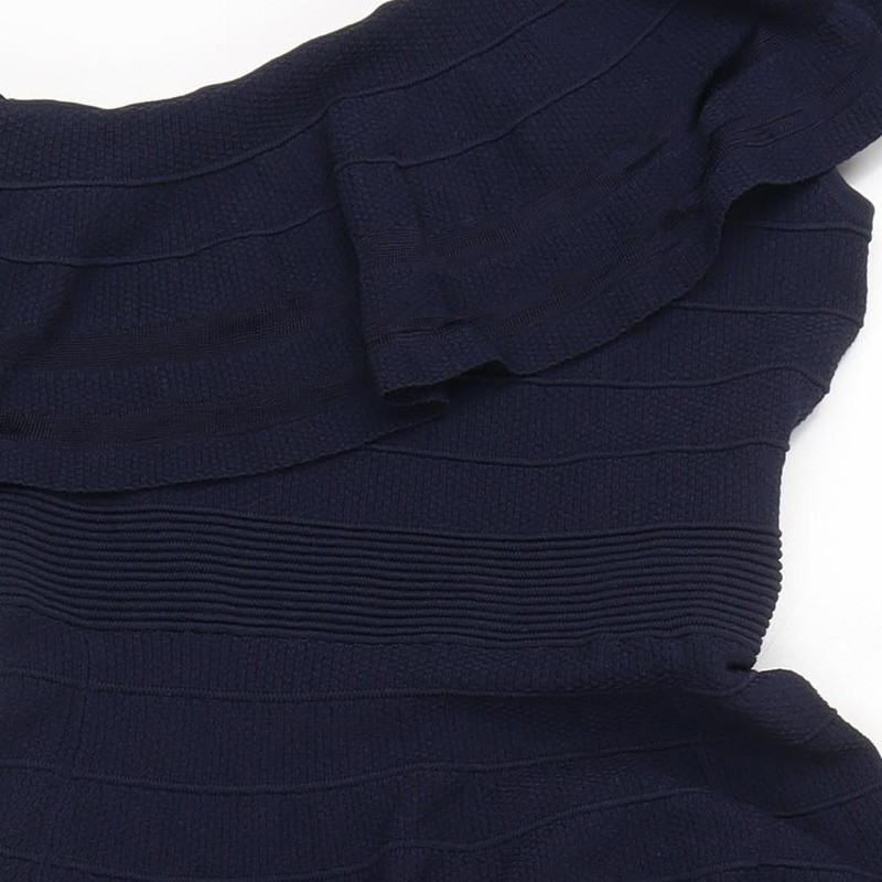 ted baker ruffle one shoulder dress TED BAKER London Gray Pleated Ruffle One Shoulder Sheath Dress 3TB = 6/8 =  M NEW