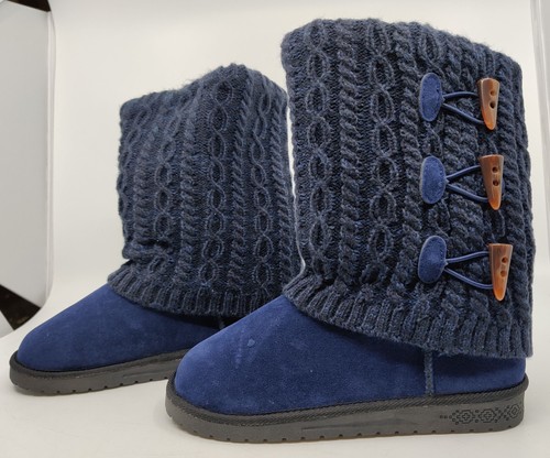 MUK LUKS WOMEN'S CHERYL SWEATER KNIT TOGGLE FASHION BOOT sz 6 -11 VARIOUS COLORS - Picture 12 of 34