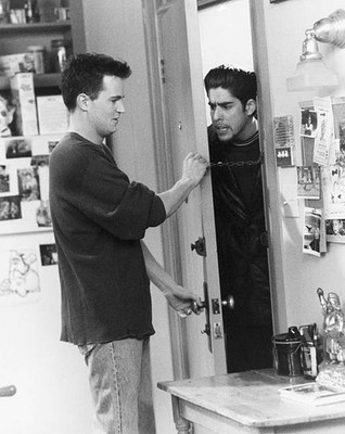 Matthew Perry as Chandler Bing Adam Goldberg as Eddie Menuek TV Old Photo