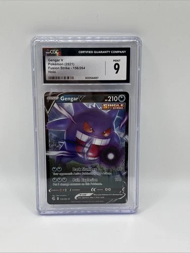 Gengar V 156/264 Fusion Strike CGC 9 Gem Mint Holo Pokémon Card