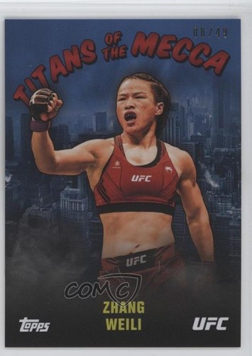 Zhang Weili [Blue] #TM-8 2024 Topps UFC NYC Titans of the Mecca card