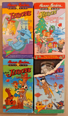 4 Jetsons VHS Lot - Microchip Chump, Christmas Carol, Good Scouts, Astros Secret