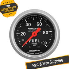 Auto Meter 3312 Sport-comp 2-116 Mechanical Fuel Pressure Gauge 0-100 Psi