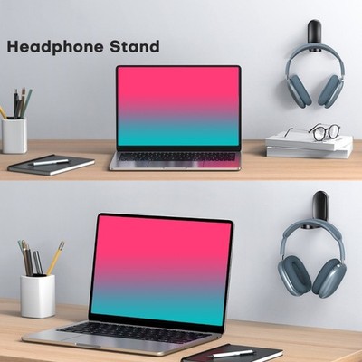 Multi Purpose Headphone Mounting Bracket Anti Slip Design Modern Aesthetic