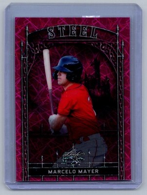 2024 Leaf Trinity Mega Box #S-69 Marcelo Mayer Steel Stars and Dots Foil Pink