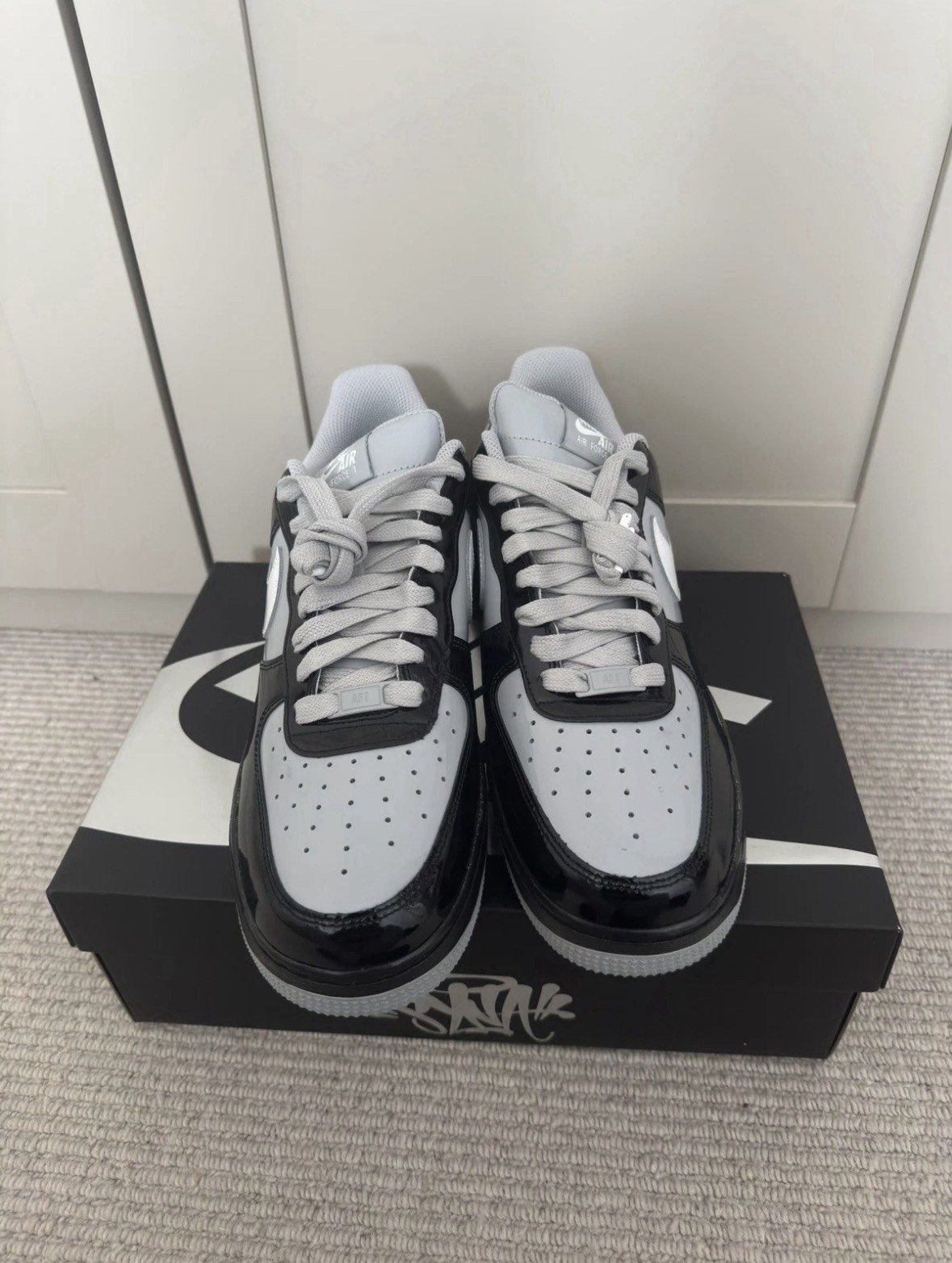 Central Cee x Nike Air Force 1 Low - Syna World - Black Smoke Grey - UK10- BNIB image 4