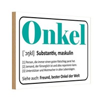 Holzschild 12X18 Cm Onkel Freund Bester Welt Familie Freunde Deko Geschenk Holz