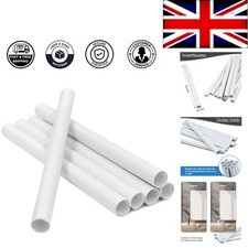 6 Pack of 200mm x 15mm White Pipe Covers - Effortless Installation for Interiors