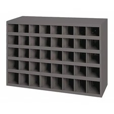 Durham Mfg 349-95 Pigeonhole Bin Unit, 40 Compartments, 5 Shelves, 8-1/2 In D X