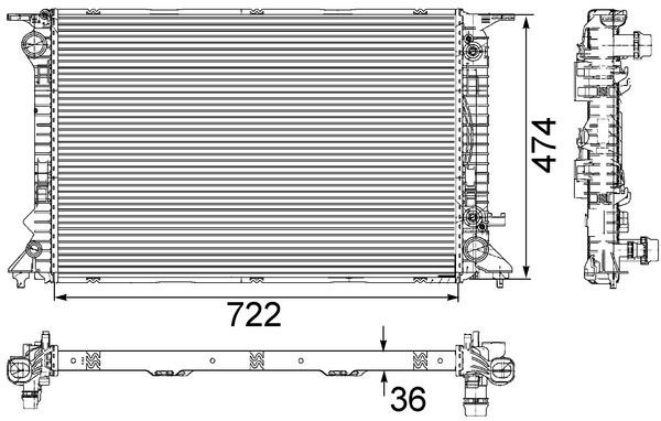 Mahle KüHler, MotorküHlung CR 912 000S FüR Audi Porsche-image