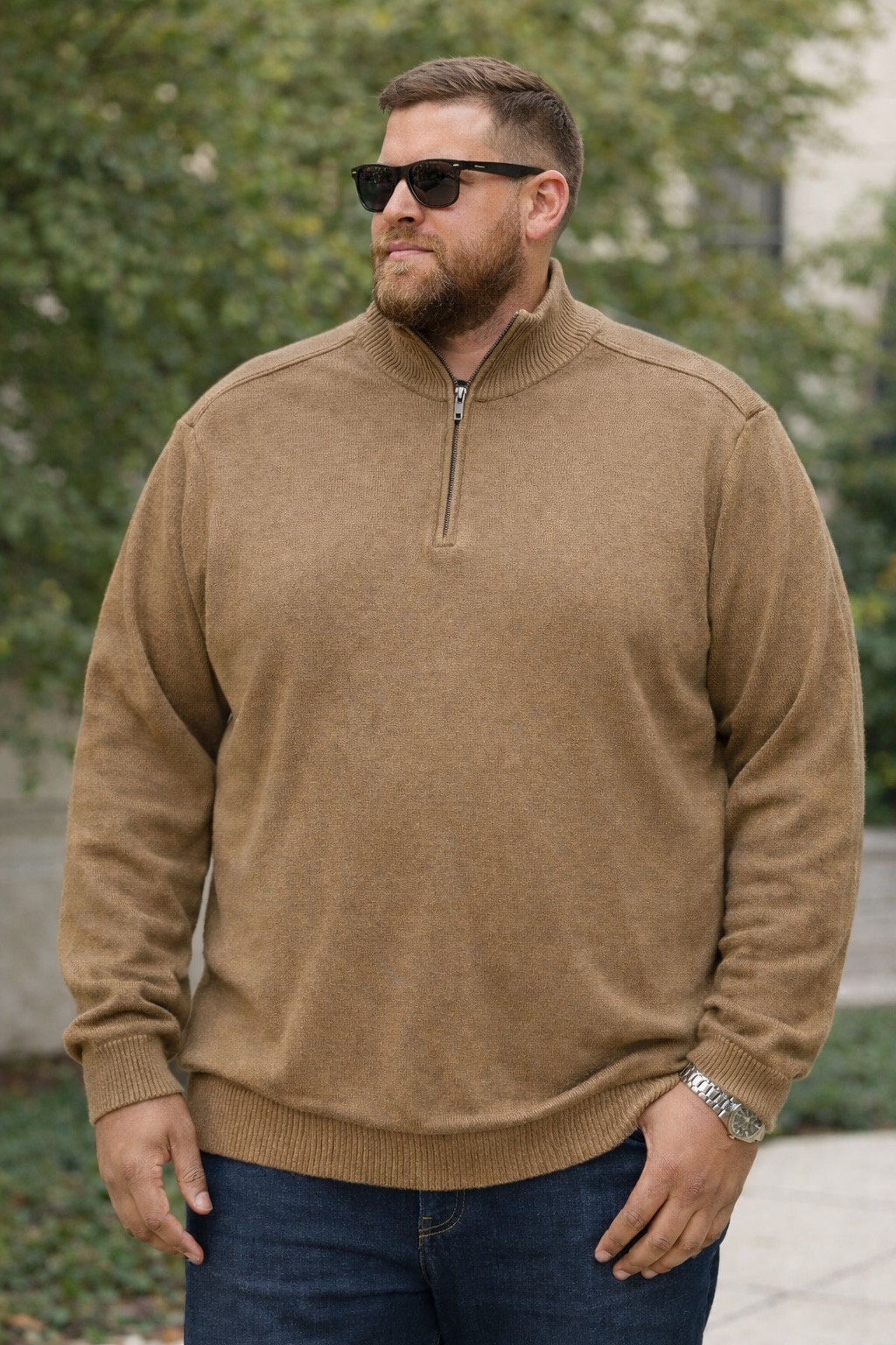 Sweater XXL OSCAR DE LA RENTA Vintage Quarter Zip Men's