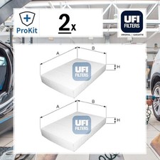 2x ORIGINAL® Ufi Filter, Innenraumluft für Honda Civic VI Hatchback Cr-v I