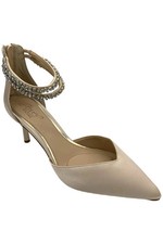 Jewel Badgley Mischka Women's Maya Crystal Strap 2 Piece Pump Champ