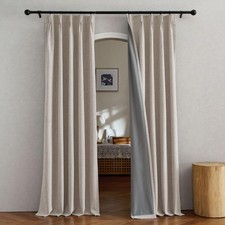 NICETOWN 100 Blackout Living Room Curtains 96 inches Long, Pinch Pleated Lin...