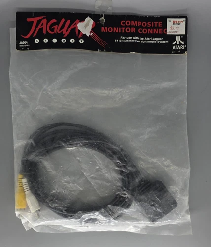 MONITOR Audio/Video(AV) Cable COMPOSITE Original Atari Jaguar Sealed Factory NEW - Picture 2 of 2