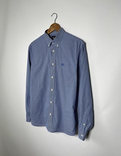 Men Fred Perry Shirt Navy 38 / M / 46
