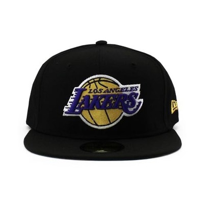 New Era 59FIFTY Los Angeles Lakers NBA Team Basic Fitted Cap Black Basketball