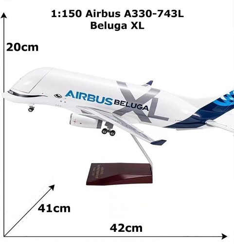 1:150 Airbus A330-743L Beluga XL Plane Model Airbus Super Cargo Transport Plane - Picture 9 of 9