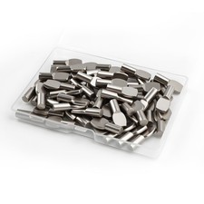 60 PCS Kitchen Cabinet Shelf Pegs for Shelves,Bookcase 5mm x 37.4mm, silver