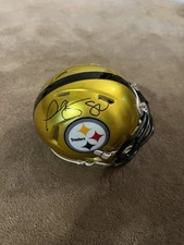 Plaxico Burress Autographed Mini Helmet Pittsburgh Steelers Steiner COA