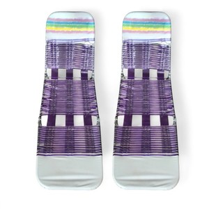 2 Jelly Vinyl Tube Folding Chaise Lounge Lawn Beach Chair Purple  Vintage Retro