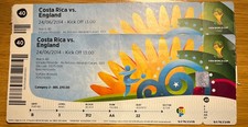 2014 World Cup Finals Match 40 Costa Rica v England Used Ticket