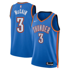 Oklahoma City Thunder Jared McCain #3 Nike Blue NBA Swingman Jersey Icon Edition