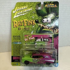 Johnny Lightning WHITE LIGHTNING  RAT FINK 1957 Chevy Ambulance 1:64 Scale CHASE