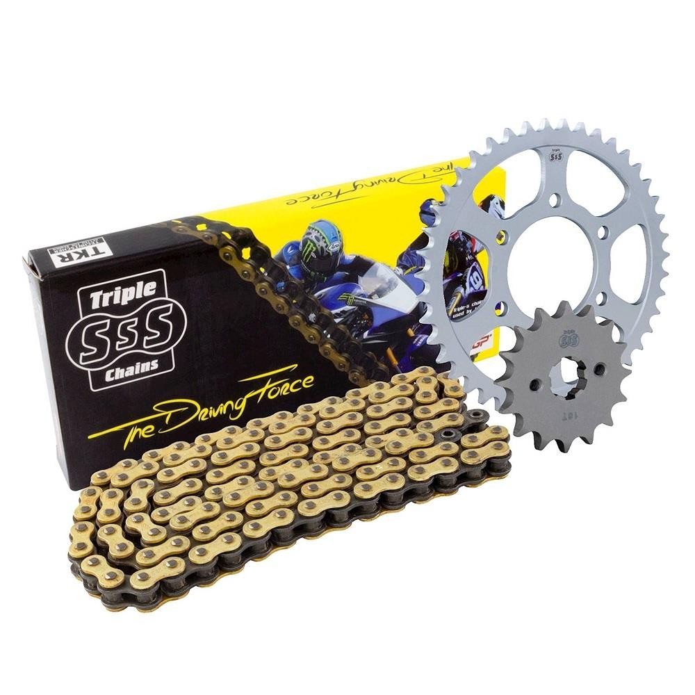 Triple-S Yamaha Tracer 700 17-19 Motorcycle Chain and Sprocket OEM Bundle