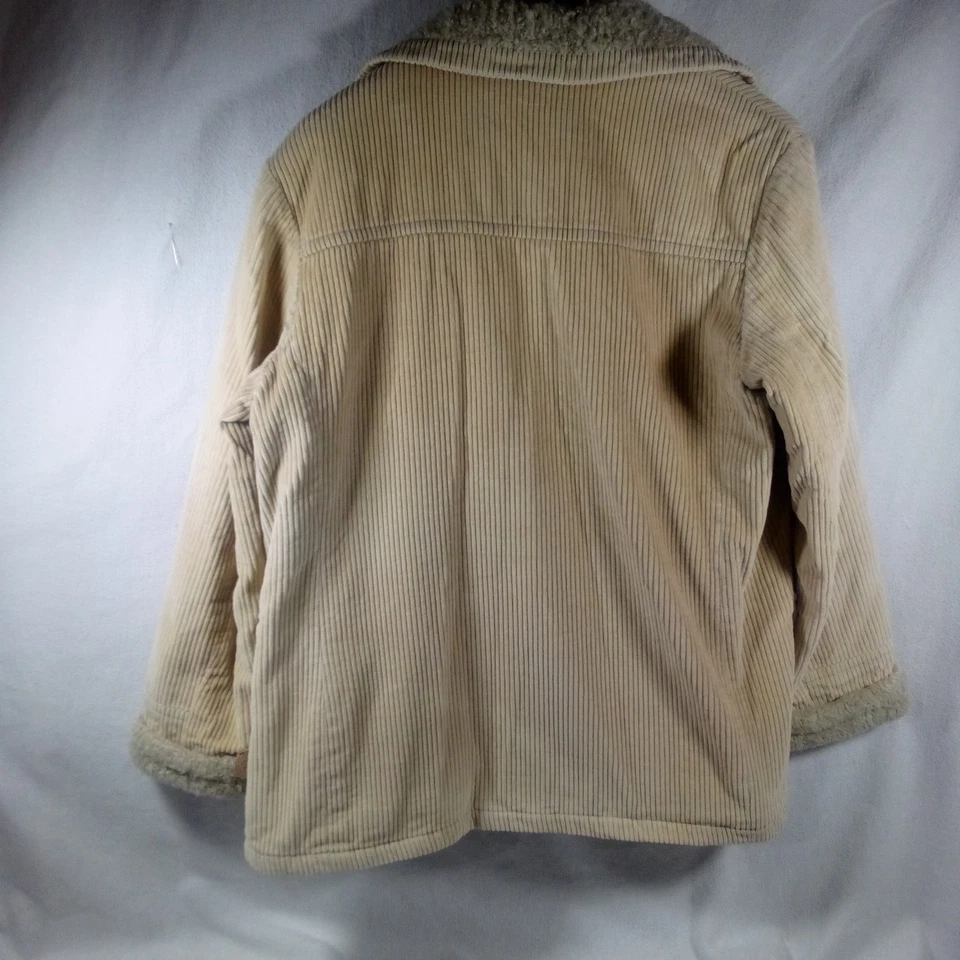 Chaqueta De Colección Y2K Ancha Pana de Ballena Oveja Tareas M Gloria Vanderbilt Tostado Foto 3 de 4