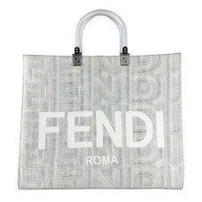 Auth FENDI x Marc Jacobs Handbag Shoulder Bag Gray Canvas - z9020